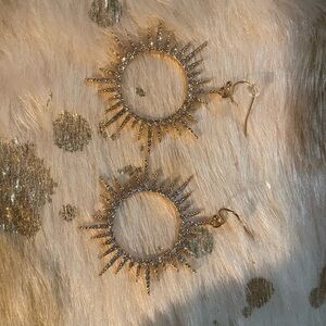 Jessica Simpson Gold and Silver Starburst Earrings